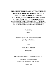 Pengertian tesis dan contoh lengkapnya di sini. Proposal Tesis Manajemen Pendidikan Islam Doc Penggambar