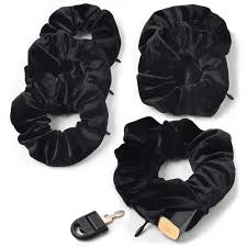Hair scrunchies card features 5 hair scrunchies in assorted black/grey tones. Amazon Com Velvet Scrunchies With Pocket Zipper Hair Ties For Women Big Vsco Girl Stuff Scrunchy Hidden Hair Black Scrunchie Ponytail Holder Elastic Bands Gifts For Women Beauty