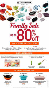 Malaysia promotions, great deals, warehouse sales, coupons & more in my Le Creuset Malaysia Family Sale Up To Mana Warehouse Sale Facebook