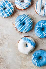 Easy Donuts With Sugar Glaze Bake No Fake Easy Donuts Blue Desserts Hanukkah Desserts