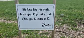 跑步的时候碰到了这个牌子。 : rnorge