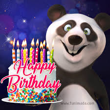 Cool cute & best funny happy birthday animated gif from happy birthday animated gif images category.birthday is one of the best celebrating moments to enjoy with your family and friends, if you want to make your family and friends' birthday more special then, you can send happy birthday wishes, sms, text, memes, messages & greeting ecards to them. Funny Panda With A Birthday Cake Gif Animation Download On Funimada Com