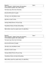 We can use that in defining relative clauses we can use that instead of. Englisch Arbeitsmaterialien Relative Clauses 4teachers De