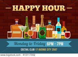 Lovely pub and great food. Bar Happy Hour Poster Vector Photo Free Trial Bigstock