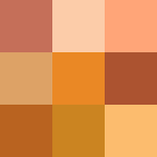 Create a soft, flattering color scheme with pastel peach and whites with just a hint of orange. Shades Of Orange Wikipedia