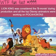 Lion King Was The B Movie To Pocahontas Fun Facts About Animals Disney Facts Disney Fun Facts