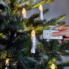 Lights4fun Inc Pack Of 20 Battery Operated Remote Control Led Flameless Christmas Candles With Tree Clips