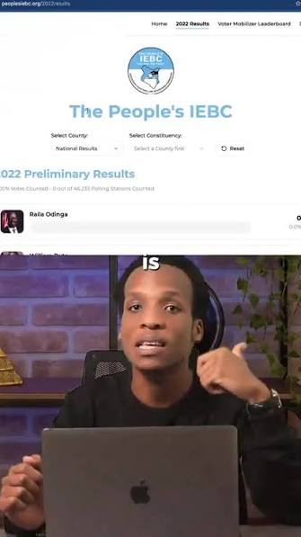 Kenyan software developer Daniel Miringa says the People’s IEBC platform is  a citizen-driven initiative that allows Kenyans to upload and AI-verify  Form 34A polling station results for an independent ...