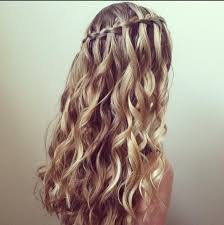 Turn heads with these waterfall braided hairstyles! Waterfall Braid Balayage 2015 Hairstyle Ideas Hair Styles Long Hair Styles Waterfall Curls