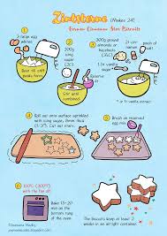 Joumana S Cookbook Zimtsterne Germany Visual Recipes Food Infographic Recipe Drawing