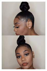If You Think Doing Top Knot Ninja Buns On Short Hair Is Hard These Videos Show They Re Not African American Hairstyle Videos Aahv Black Girl Natural Hair Top Knot