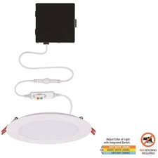 Recessed & flush mount lights. Commercial Electric Part 91477 Commercial Electric Ultra Slim 6 In Color Selectable New Construction And Remodel Canless Recessed Integrated Led Kit Housing Home Depot Pro