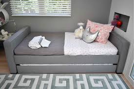 Handcrafted and sustainably made in canada using the highest quality materials; Monte Upholstered Dorma Twin And Trundle Bed In Heather Grey 2 231 Immaculate Pet Free Home 485397 Auctionninja Com