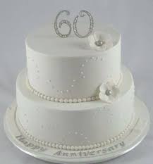 White One White Elegance Wedding Anniversary Cakes Diamond Anniversary Cake Diamond Wedding Anniversary Cake