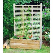 Bac Rectangulaire Avec Treillis Pour Des Plantes Grimpantes Plusieures Tailles Disponibles Verifiez S Treillis Jardin Separation Jardin Jardiniere En Hauteur