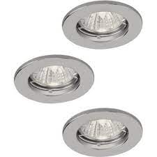 Downlight Kit 3 Light Ceiling Fitting Silver Homebase Downlights Ceiling Lights Wall Ceiling Lights