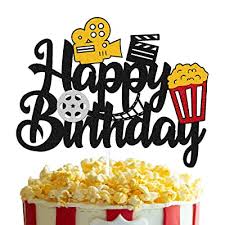 Personalized home theater marquee decal. Buy Film Cake Topper Movie Cinema Birthday Cake Decoration Happy Birthday Sign Cake Decor For Film Projector Movie Night Camera Popcorn Theater Theme Bday Party Celerbrating Supplies Online In Turkey B0913cjqxn