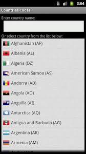 Country status, based on the cia world factbook. Country Codes For Android Apk Download
