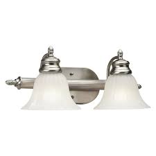 Winston Porter Villeda 2 Light Brushed Nickel Vanity Light Wayfair