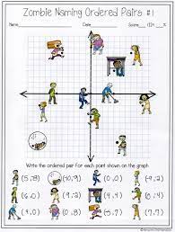 Zombie Naming Ordered Pairs Worksheet Coordinates Math Coordinate Graphing Math Lessons