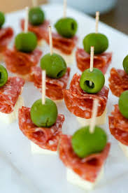 Salami Castelvetrano Olive And Provolone Skewers White Coat Pink Apron Recipe Party Snack Food Food New Years Eve Food