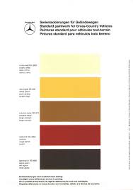 Mercedes Benz Gelaendewagen 460 And 463 Color Codes Color