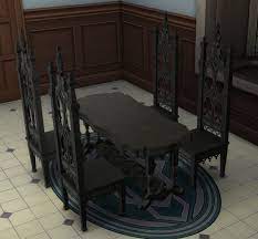 Sims 4 Cc S The Best Gothic Dining Table And Chair By Haggy The Sims Sims 4 Sims