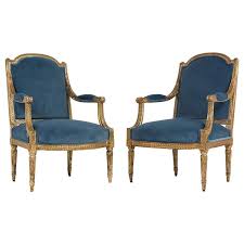 19th Century French Louis Xvi Style Giltwood Bergeres Louis Xvi Style Louis Xvi French Rococo