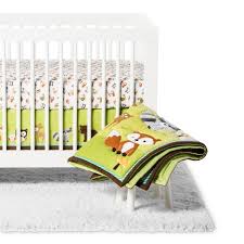 Fits standard crib mattresses up to 8 deep made in the usa by carousel designs Bedtime Originals Crib Bedding Set Friendly Forest 3pc Target