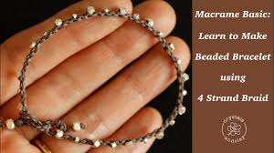 Learn how to master this deceptively easy four strand braid. Macrame Basic Two Bracelet Designs Using Four Strand Braid Crystals And Clay Jewelry Diy