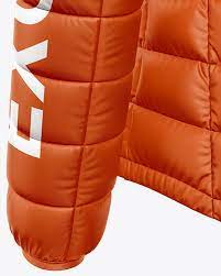 Download Matte Women S Down Jacket Mockup Back Half Side View In Apparel Mockups On Yellow Images Object Mockups