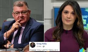 Just spent a great 90 minutes talking with this beautiful and courageous man, evans wrote on instagram alongside a picture of the mp giving the thumbs up. Mp Craig Kelly Fires Back At Lefty Trolls On Social Media Daily Mail Online