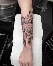 Rose flower sleeve woodcut mens tattoo. Top 61 Best Rose Sleeve Tattoo Ideas 2021 Inspiration Guide