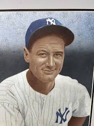 Lou Gehrig Original Jim Bliss Baseball Hand Drawn Art Sketch Matted