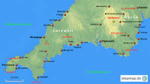 Die vielen gesichter der cornwall karte wie der blick auf die cornwall karte schon verrät ist cornwall eigentlich nicht besonders groß. Stepmap Cornwall Devon Landkarte Fur Deutschland