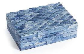 7 Montell Decorative Box Sea Blue Decorative Boxes Trays Boxes Home Accents Decor One Kings Lane Caixas Decoradas