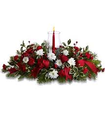 Happy Holidays Centerpiece Tf86 2 Christmas Floral Centerpiece In Elkton Md Fair Hill Florist
