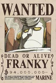 Vander decken ix 's wanted poster in one piece: Franky One Piece Anime One Piece Bounties One Piece Figure