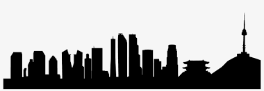 Gallery wrap canvas, framed fine art prints, framed canvas art Seoul Skyline Photography Korean Seoul Skyline Silhouette Transparent Png 5906x1880 Free Download On Nicepng