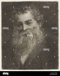 Portrait of George Fuller. William Baxter Closson (United States,  1848-1926). United States, circa 1895. Prints; engravings. Wood engraving  Stock Photo