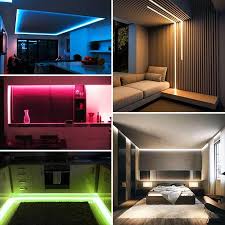 32 8ft Rgb Led Strip Light Kit Smart Wifi App Control Music Light Tape Compatible With Alexa Google Assistant Us Plug In 2020 Led Strip Lighting Led Lighting Bedroom Strip Lighting