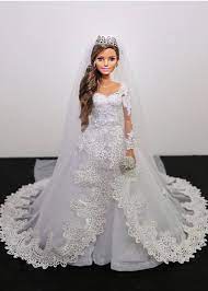 1 4 Sammurakammi Barbie Wedding Dress Doll Wedding Dress Barbie Gowns