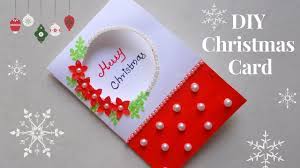 Diy Christmas Greeting Card How To Make Christmas Card Simple And Easy Christmas Card For Kids Youtube