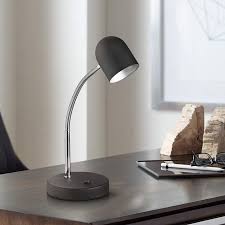 Noah Satin Black Gooseneck Led Desk Lamp 60h20 Lamps Plus
