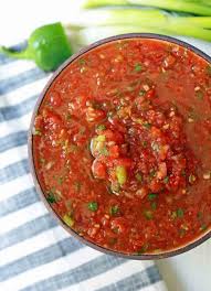 Homemade Restaurant Style Salsa Fresh Salsa Made With Fresh Tomatoes Cilantro Green Oni Fresh Salsa Recipe Homemade Homemade Salsa Recipe Fresh Salsa Recipe