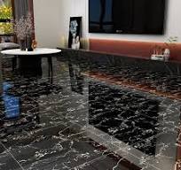 Latest Design Ceramic 60X60 Glossy Black Marble Floor Teil ...