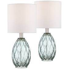 Rita Blue Green Glass Accent Table Lamp Set Of 2 44g02 Lamps Plus Glass Accent Tables Table Lamp Sets Lamp Sets