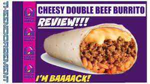 Taco Bell Cheesy Double Beef Burrito Review 260 Youtube