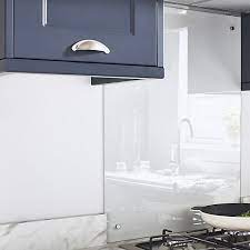 Check spelling or type a new query. Goodhome Nashi White Glass Effect Tempered Glass Splashback H 800mm W 600mm T 5mm Diy At B Q