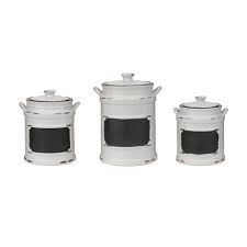 It all started with a floor… no really, it did! Vintage White Chalkboard Canisters Set Of 3 Farmhouse Kitchen Canisters Kitchen Canisters Farmhouse Canisters